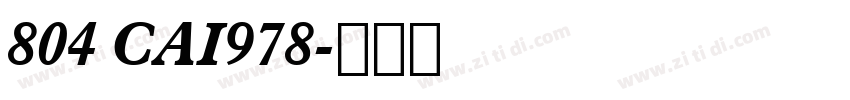 804 CAI978字体转换